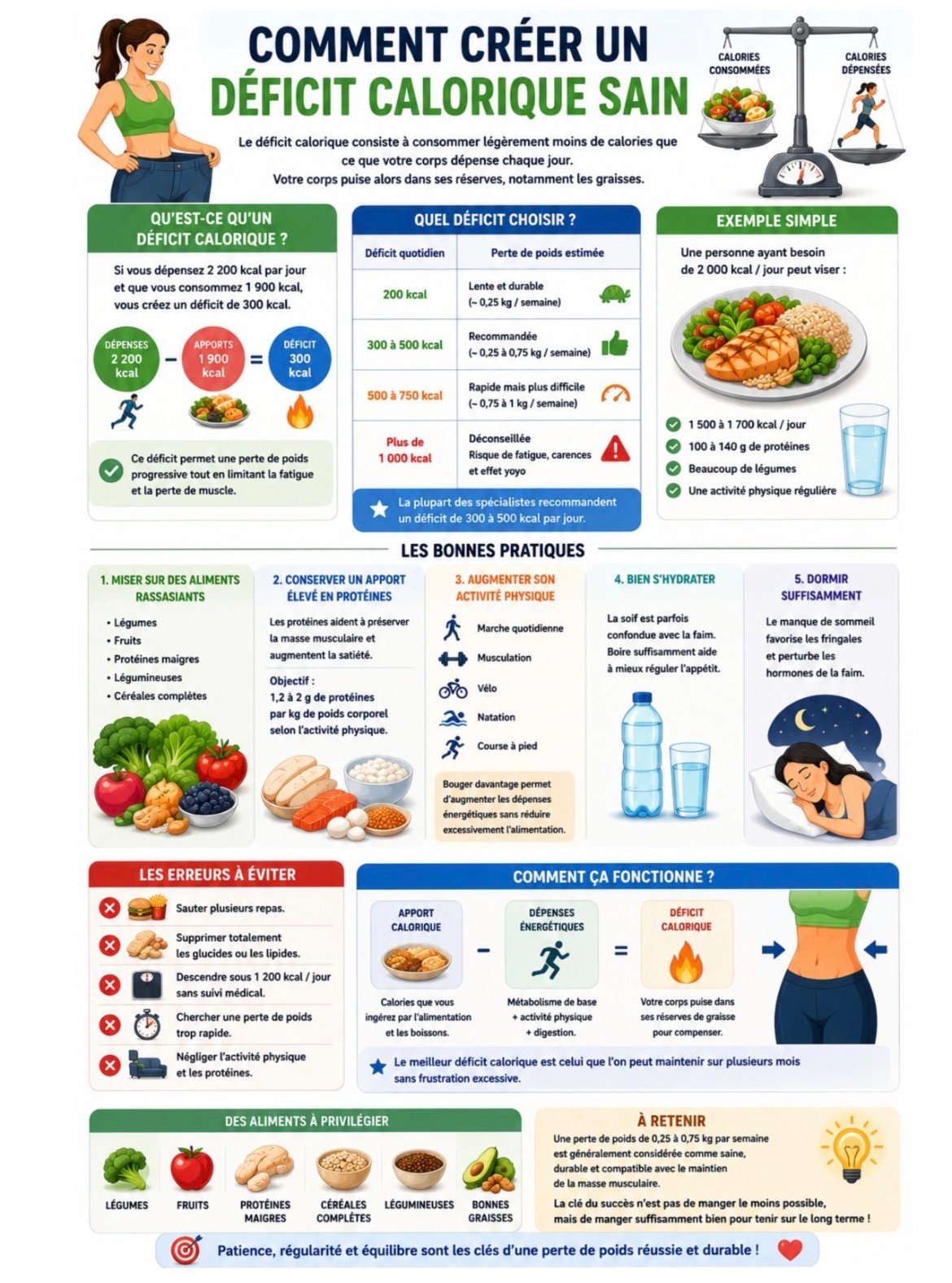 Comment créer un déficit calorique sain